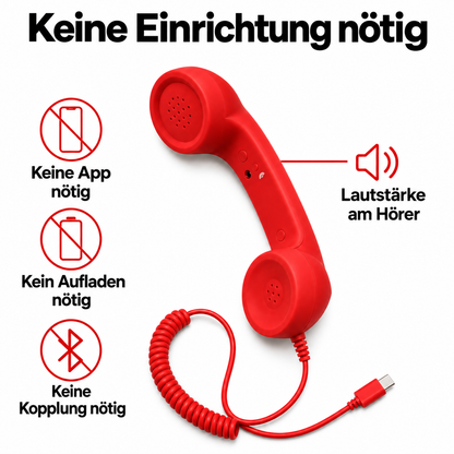 RufZeit™ Retro-Telefonhörer